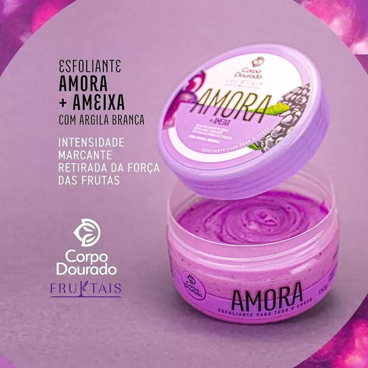Corpo Dourado Fruktais - Esfoliante Corporal Ameixa e Amora 300g