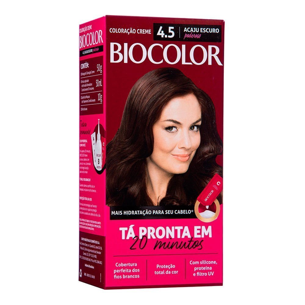 Encontraproduto.com.br - Coloração Biocolor Acaju Escuro Poderoso 4.5