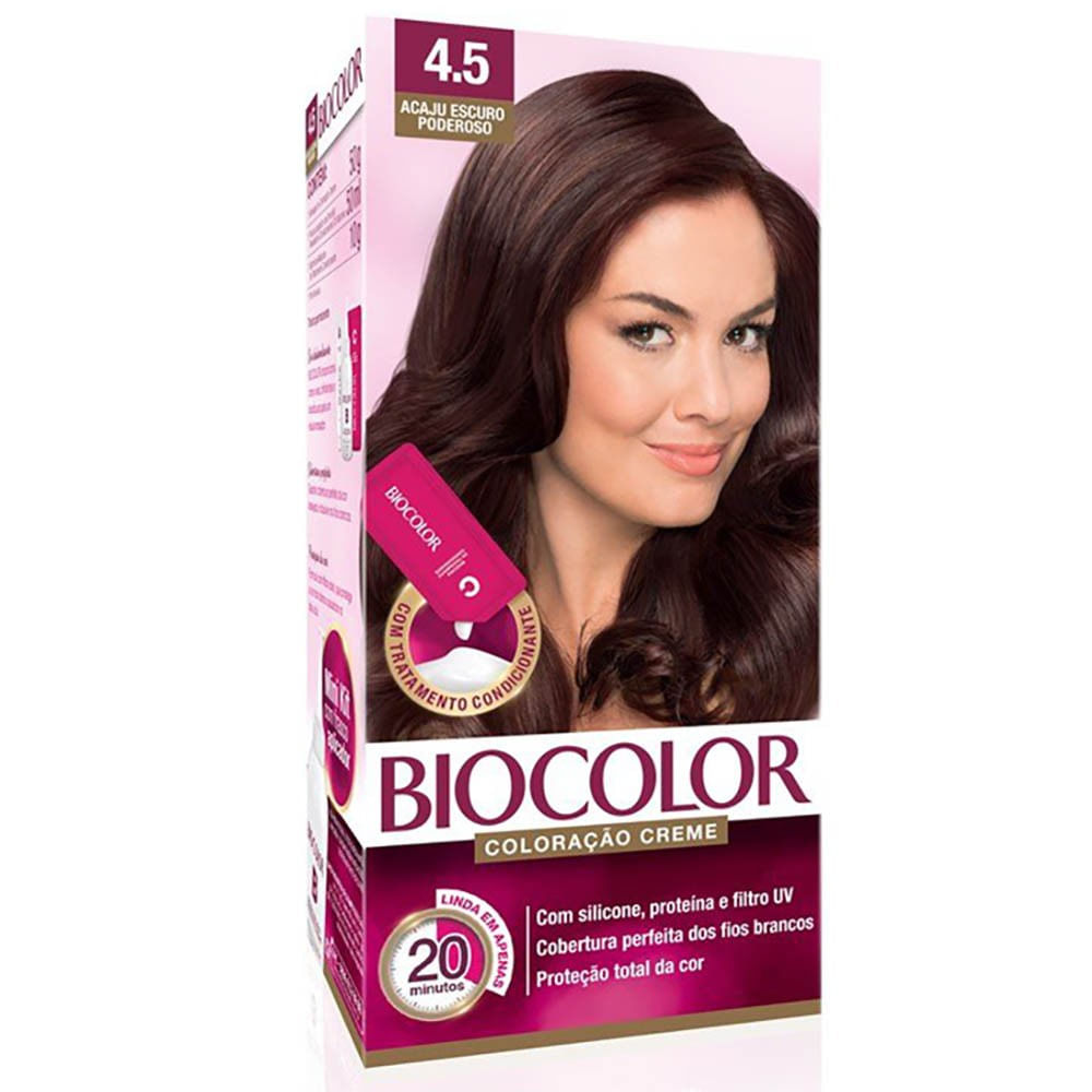 Encontraproduto.com.br - Coloração Biocolor Acaju Escuro Poderoso 4.5