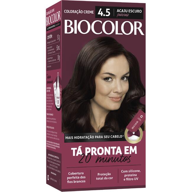 Encontraproduto.com.br - Coloração Biocolor Acaju Escuro Poderoso 4.5