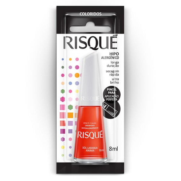 Encontraproduto.com.br - Esmalte Risqué Coloridos Sol Laranja Anima