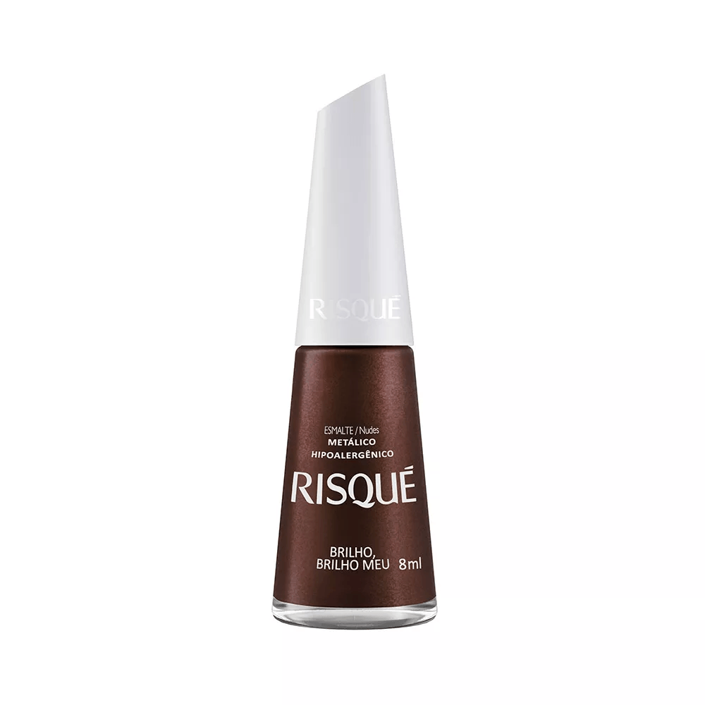 Encontraproduto.com.br - Esmalte Risqué Marrom Metálico Brilho, Brilho Meu 8ml