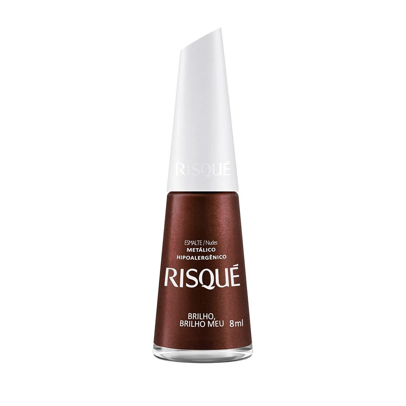 Encontraproduto.com.br - Esmalte Risqué Marrom Metálico Brilho, Brilho Meu 8ml