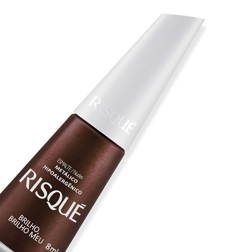 Encontraproduto.com.br - Esmalte Risqué Marrom Metálico Brilho, Brilho Meu 8ml