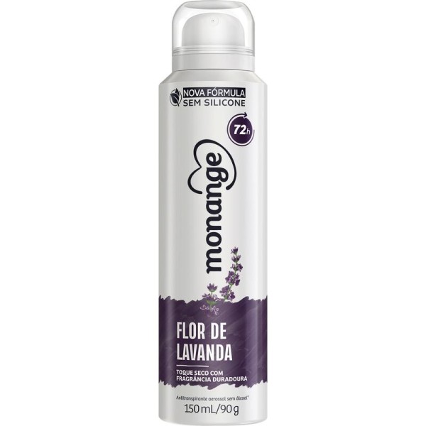 Desodorante Aerossol Monange Flor de Lavanda Frasco com 150 ml