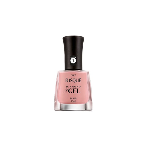 Encontraproduto.com.br - Esmalte Diamond Gel Cremoso 9,5ml Sal Rosa - Risque