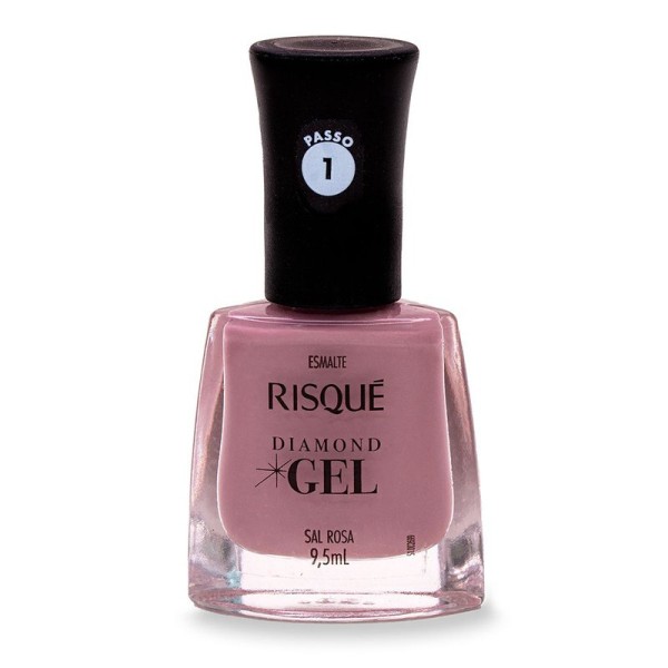 Encontraproduto.com.br - Esmalte Diamond Gel Cremoso 9,5ml Sal Rosa - Risque