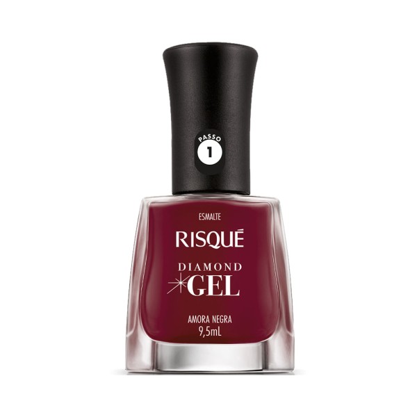 Esmalte Risqué Diamond Gel Amora Negra
