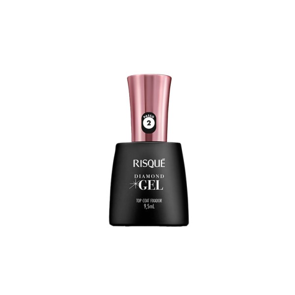 Encontraproduto.com.br - Esmalte Top Coat Fixador Risqué Diamond Gel Cremoso - 9,5ml