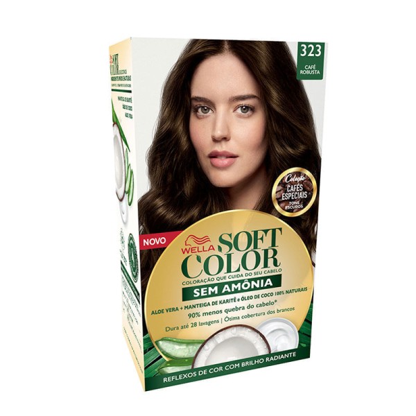 Encontraproduto.com.br - Kit Tintura Soft Color Café Robusta 3.23 Cafés Especiais Sem Amônia