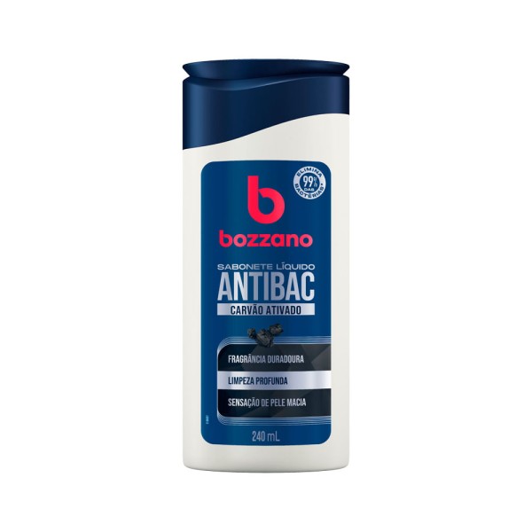 Sabonete Líquido Antibac Carvão Ativado Bozzano - 240ml