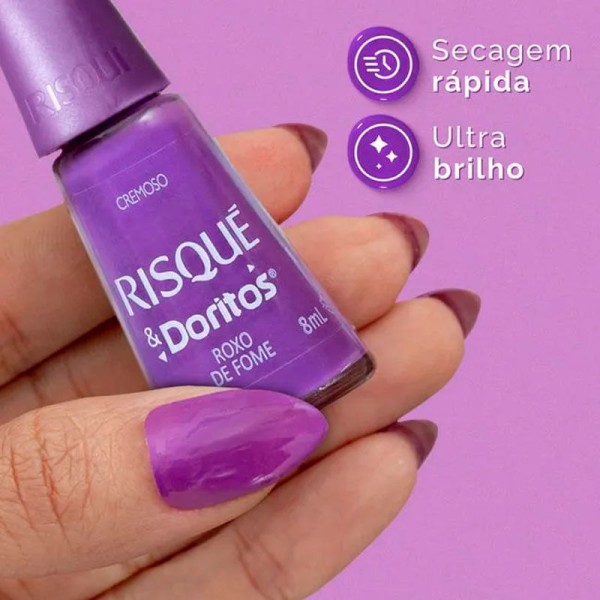 Encontraproduto.com.br - Esmalte Roxo de Fome Cremoso Risqué & Doritos - 8ml