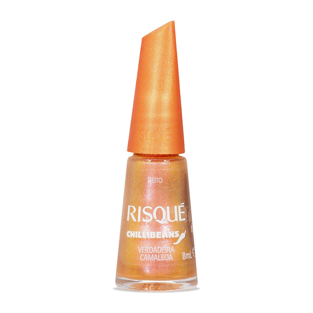 Encontraproduto.com.br - Esmalte Laranja Risqué & Chilli Beans Verdadeira Camaleoa Efeito 8ml
