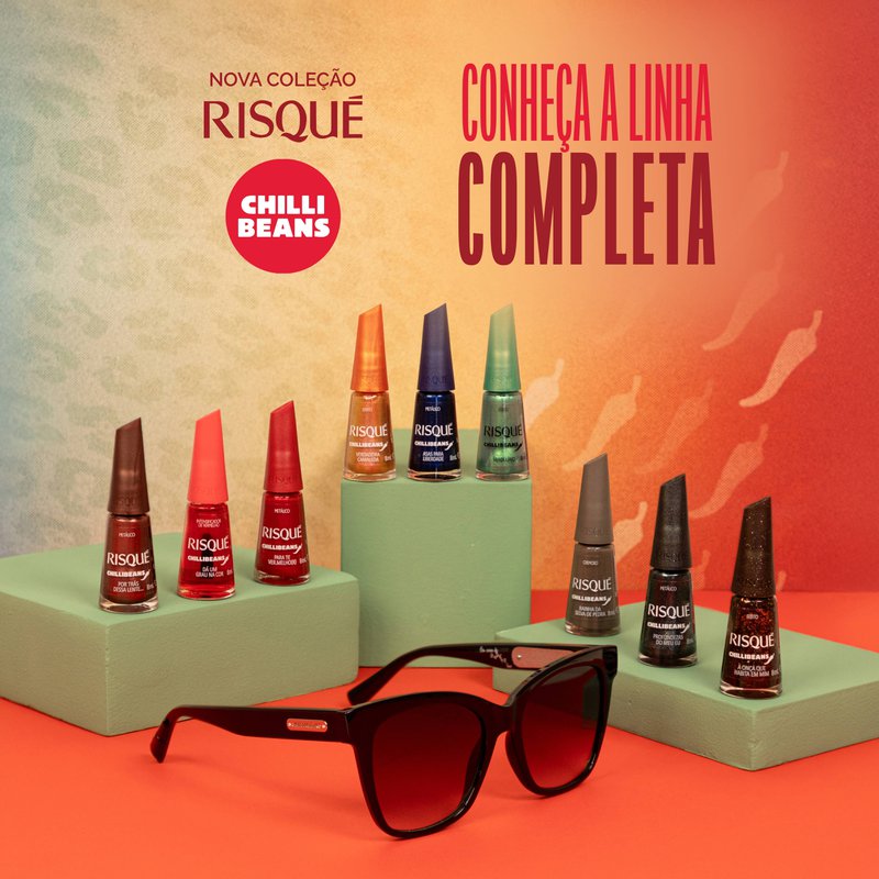 Encontraproduto.com.br - Esmalte Laranja Risqué & Chilli Beans Verdadeira Camaleoa Efeito 8ml