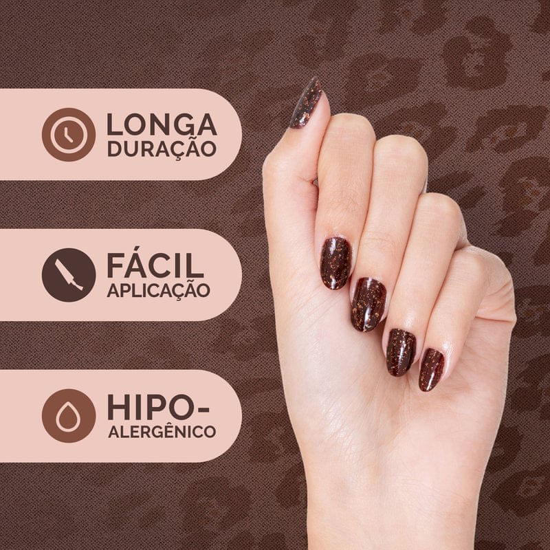 Encontraproduto.com.br - Esmalte Marrom Risqué & Chilli Beans A Onça que Habita em Mim Efeito 8ml