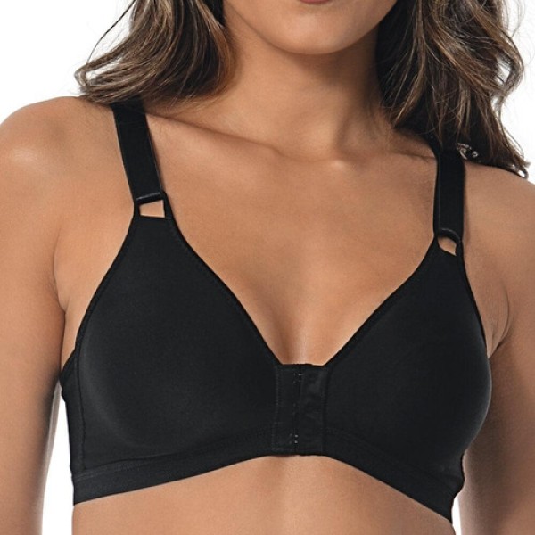 Encontraproduto.com.br - Sutiã Sustentação Fecho Frontal Preto Demillus