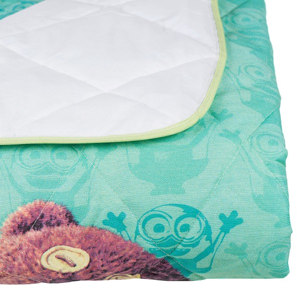 Encontraproduto.com.br - Colcha Solteiro Minions Lepper Matelassê Verde