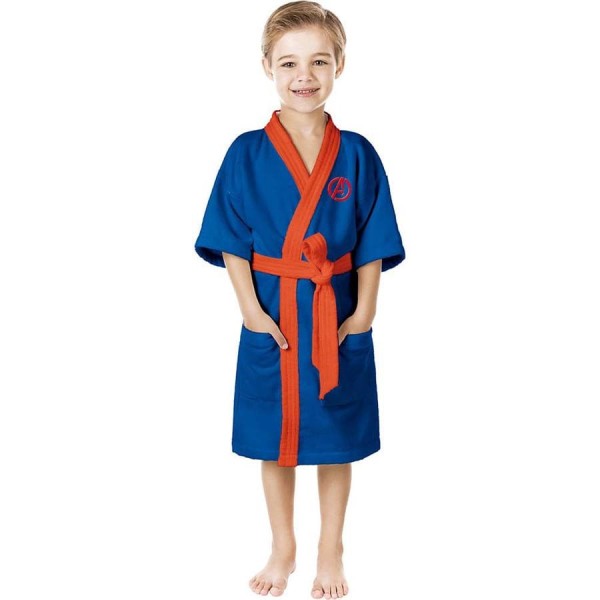 Encontraproduto.com.br - Roupão Infantil Aveludado Quimono Transfer Avengers Tam P - Lepper