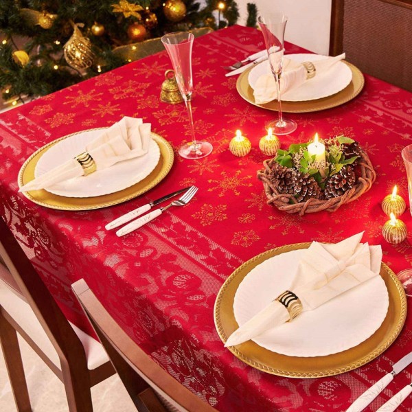 Encontraproduto.com.br - toalha mesa lepper retangular renda natal 10 lugares 03530401
