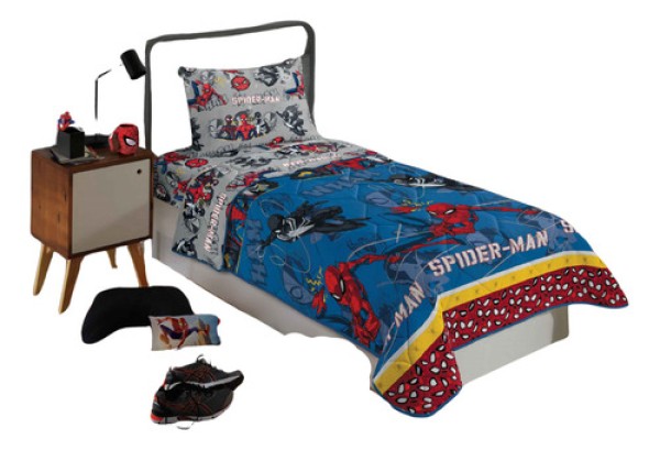 Encontraproduto.com.br - Edredom Homem Aranha Dupla Face Infantil Lepper - 01 Peça