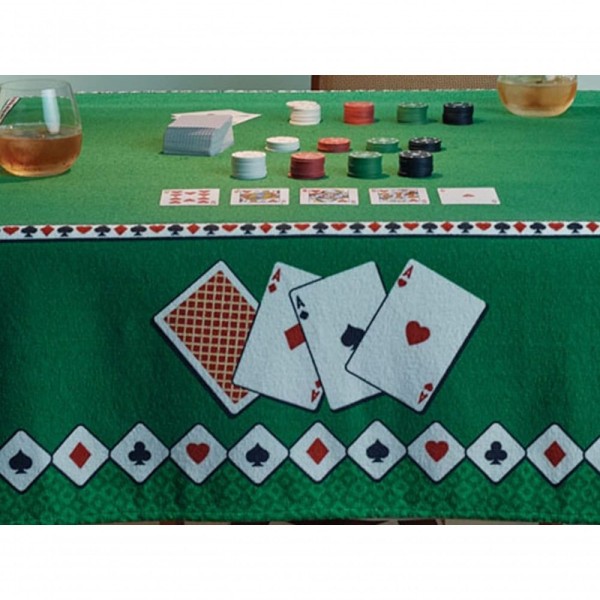 Encontraproduto.com.br - Toalha de Mesa Quadrada Lepper 4 Lugares Aveludada 1,50m x 1,50m Baralho