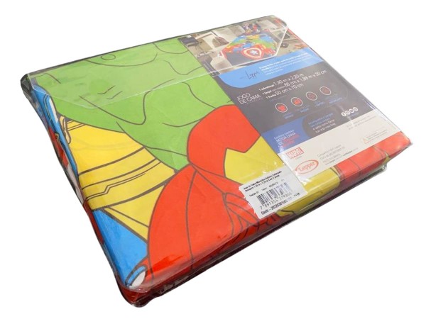 Encontraproduto.com.br - Jogo de Cama Lepper Avengers Com 3 Peças