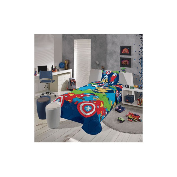 Encontraproduto.com.br - Jogo de Cama Lepper Avengers Com 3 Peças