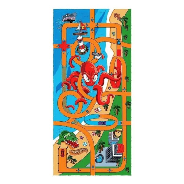 Encontraproduto.com.br - Toalha de Banho Lepper Aveludada Estampa Hot Wheels Sortido Unidade 0,60 x 1,20m 61716