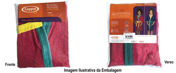 Encontraproduto.com.br - Roupão Lepper Felpudo Quimono Colorê P - Azul