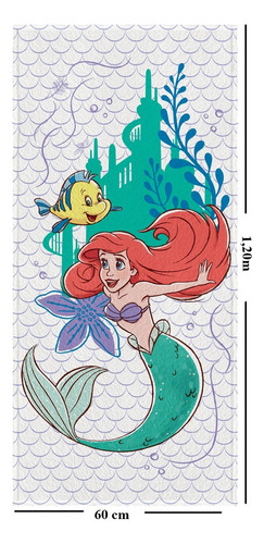 Toalha de Banho Lepper Felpuda Estampada Ariel 60 x 120 cm