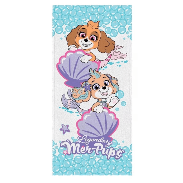 Toalha de Banho Lepper Felpuda Estampada Patrulha Canina Menina 60 x 120 cm