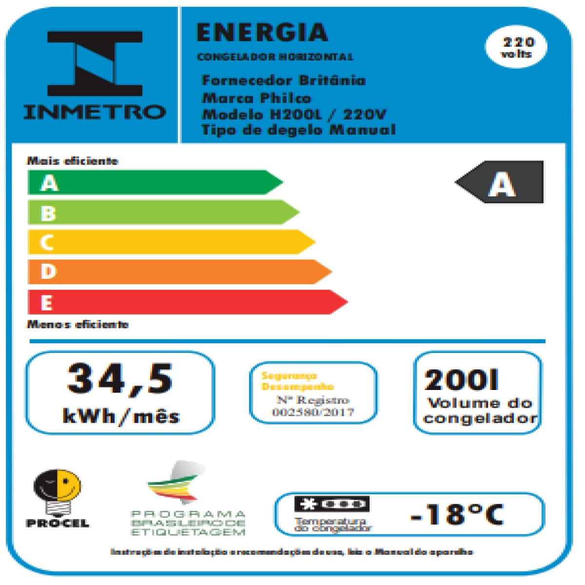 Encontraproduto.com.br - FREEZER HORIZONTAL 200L PHILCO H200L BRANCO 220V