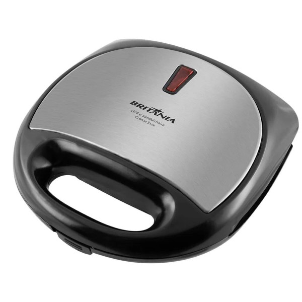 Grill e Sanduicheira Britânia Crome 750W Inox