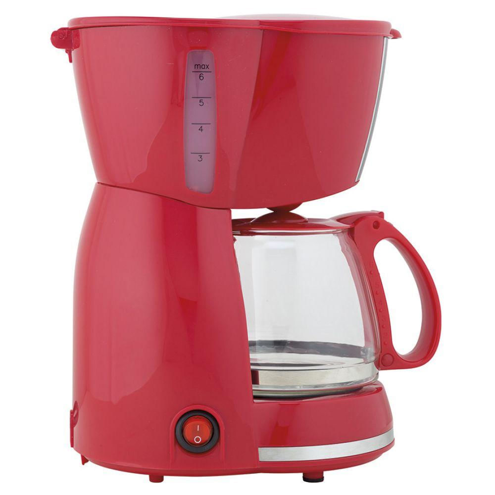 Encontraproduto.com.br - Cafeteira Britânia CP15 Vidro Vermelha com Inox