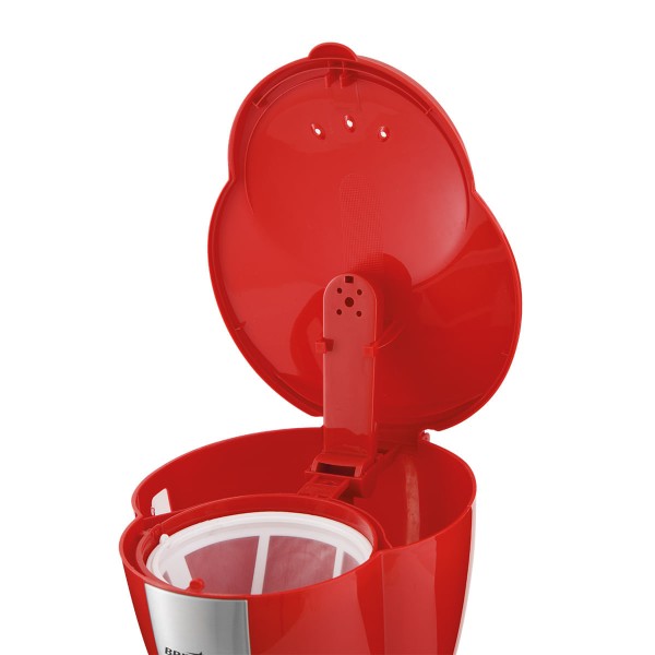 Encontraproduto.com.br - Cafeteira Thermo Vermelha Prata 700W Britânia 110V BCF38VI