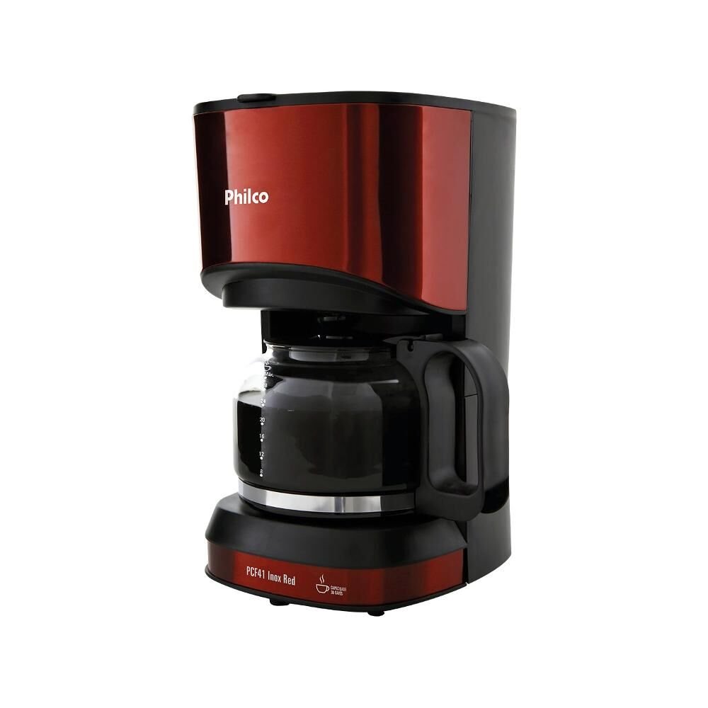 Encontraproduto.com.br - Cafeteira Philco  Inox Red Pcf41 Cor Vermelho/Preto 127V