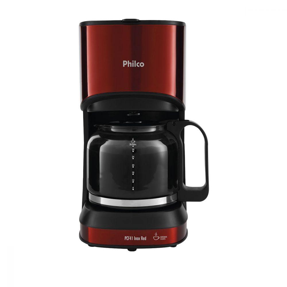 Encontraproduto.com.br - Cafeteira Philco  Inox Red Pcf41 Cor Vermelho/Preto 127V