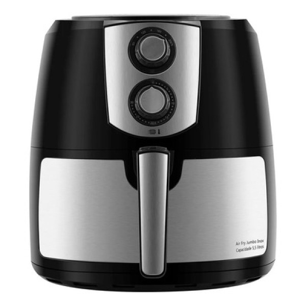 Fritadeira Air Fryer Philco Jumbo 5,5L Preto e Inox 127V