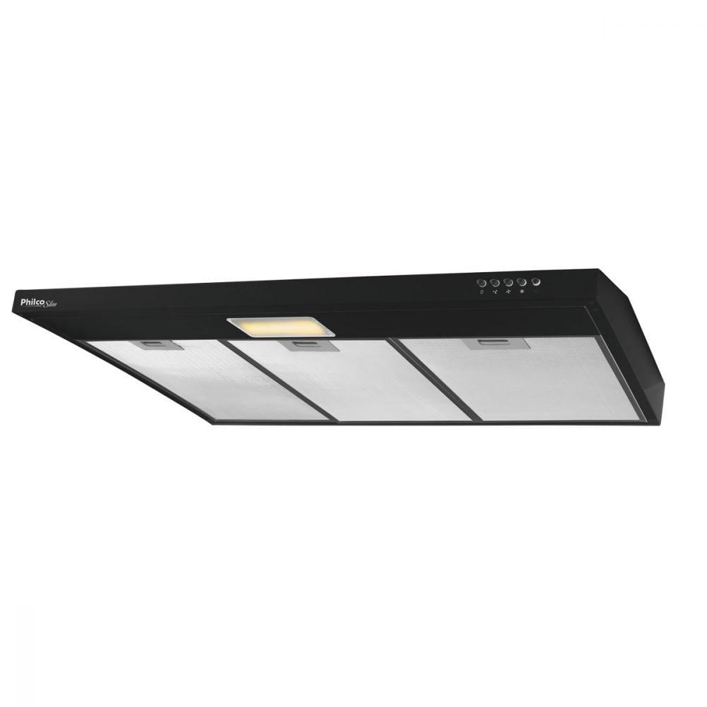 Depurador e Exaustor Philco PDR90P Slim 90cm 3 velocidades Preto 220V