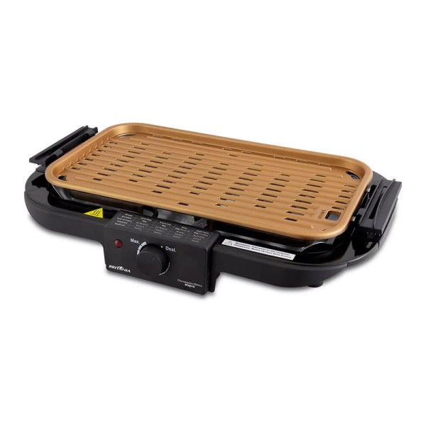 Encontraproduto.com.br - Churrasqueira Elétrica Britânia 1500W Preta BCQ01D – 220 Volts