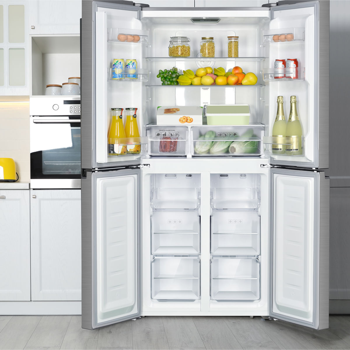 Encontraproduto.com.br - Refrigerador Philco French Door 4P 403L PRF411I Inverter 220V