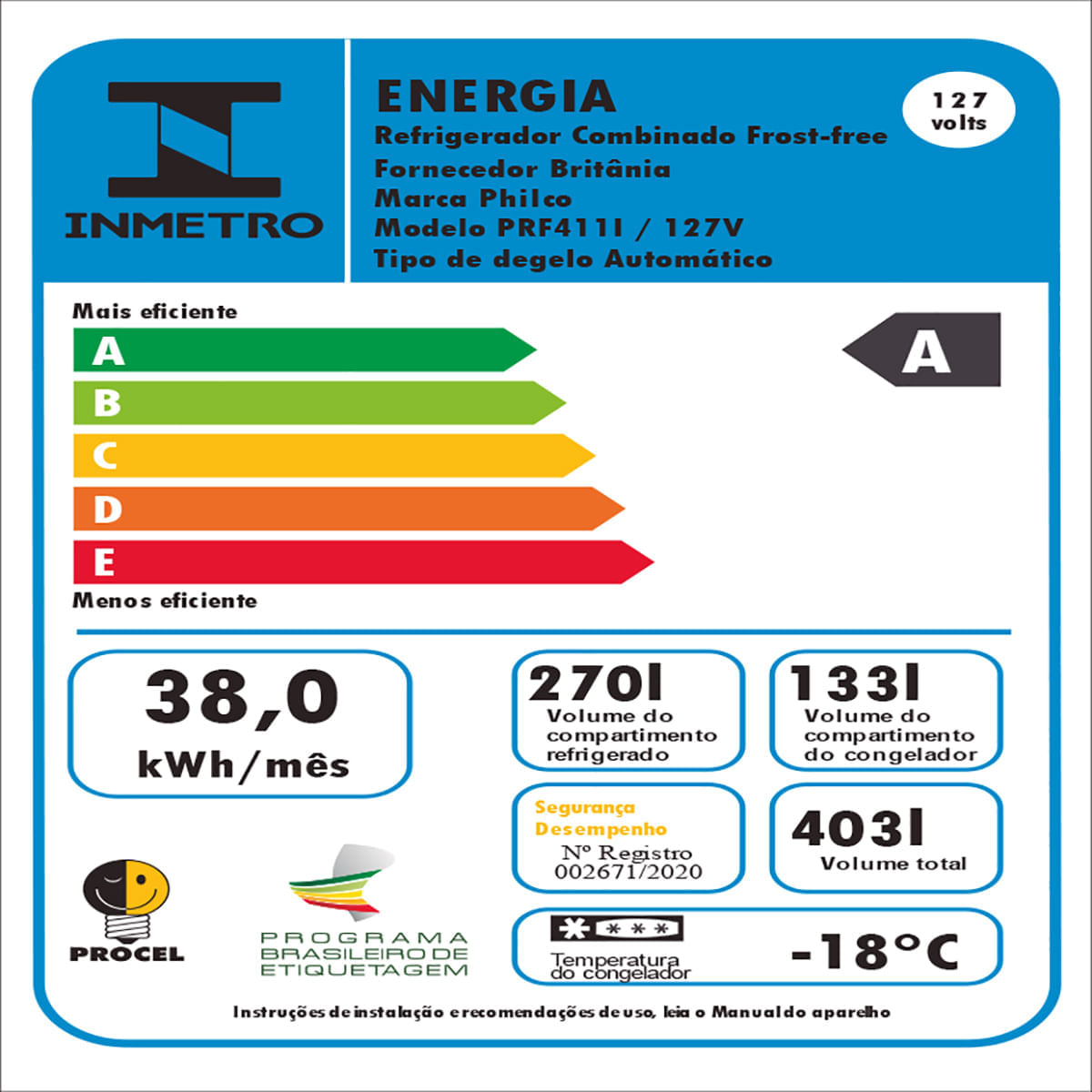 Encontraproduto.com.br - Refrigerador Philco French Door 4P 403L PRF411I Inverter 220V