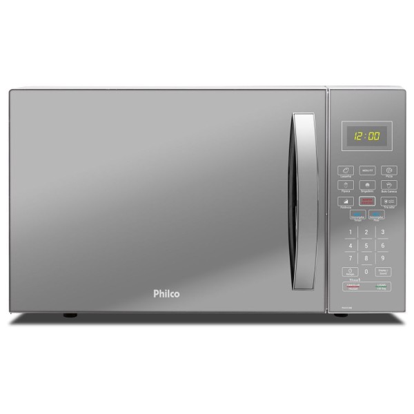 Encontraproduto.com.br - Micro-ondas Philco 32 Litros com Porta Espelhada Branco PMO33EB – 220 Volts
