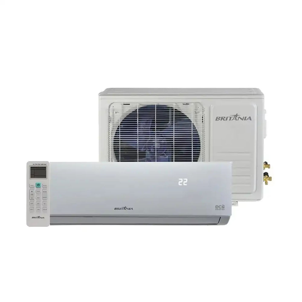 Ar Condicionado Split Hi Wall Inverter Britânia Eco 24000 BTU/h Quente e Frio BAC24000IQFM9W – 220 Volts