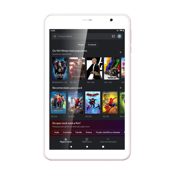 Encontraproduto.com.br - Tablet Philco Multitoque Android 10 32GB PTB8RRG 4G 8’’