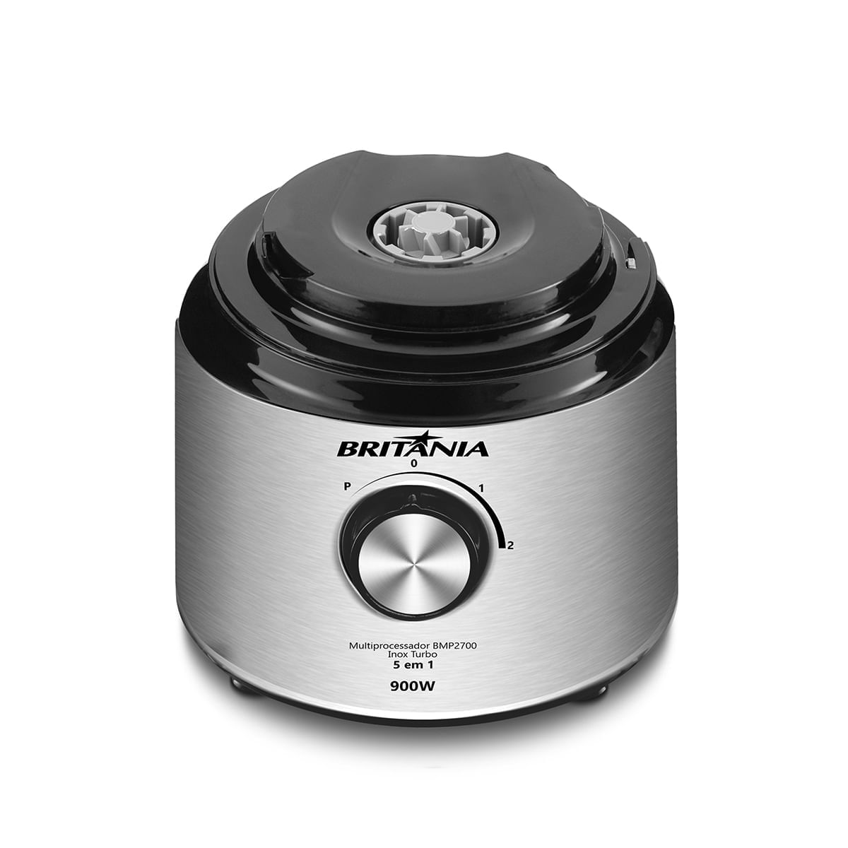 Encontraproduto.com.br - Multiprocessador Britânia BMP2700P 5 em 1 Inox Turbo 900W 220V