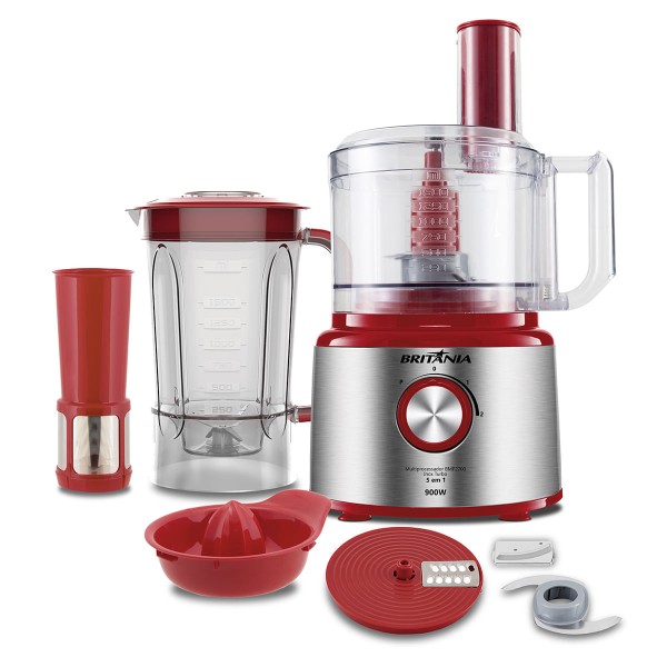 Encontraproduto.com.br - Multiprocessador Britânia BMP2700V 5 em 1 Inox Turbo 900W