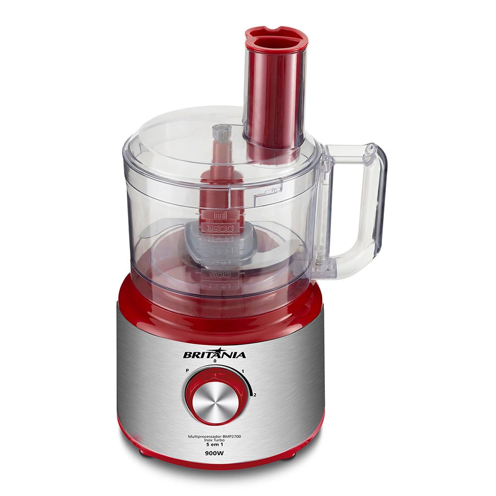 Encontraproduto.com.br - Multiprocessador Britânia BMP2700V 5 em 1 Inox Turbo 900W
