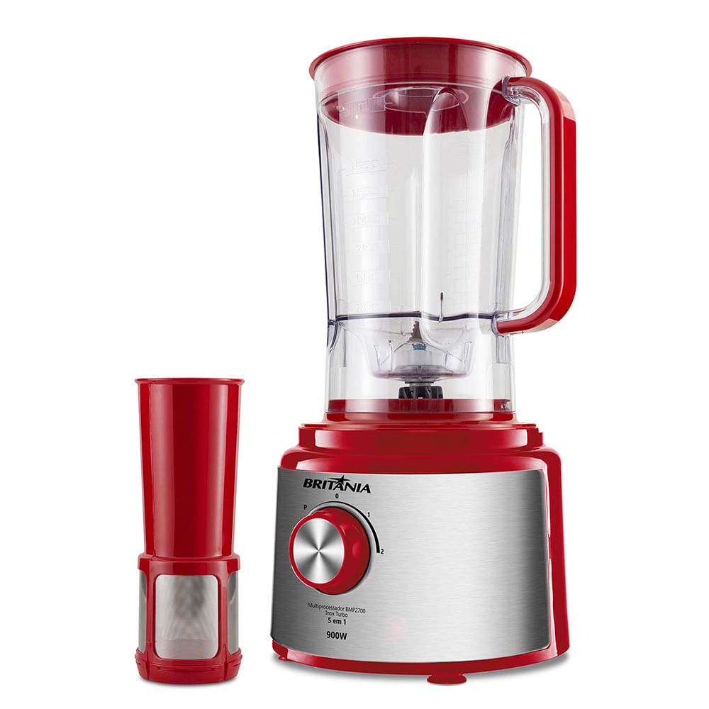 Encontraproduto.com.br - Multiprocessador Britânia BMP2700V 5 em 1 Inox Turbo 900W
