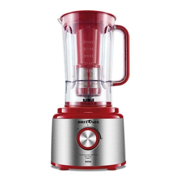 Encontraproduto.com.br - Multiprocessador Britânia BMP2700V 5 em 1 Inox Turbo 900W 220V